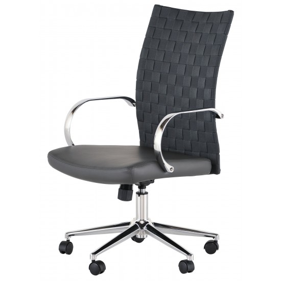 Mia Grey Naugahyde Office Chair