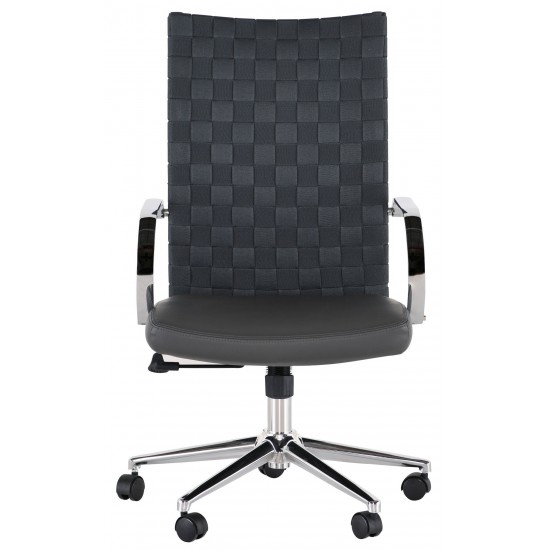 Mia Grey Naugahyde Office Chair