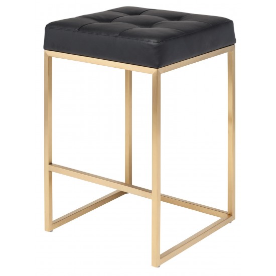 Chi Black Naugahyde Counter Stool, HGMM153