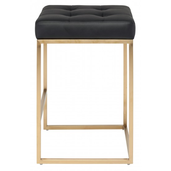 Chi Black Naugahyde Counter Stool, HGMM153