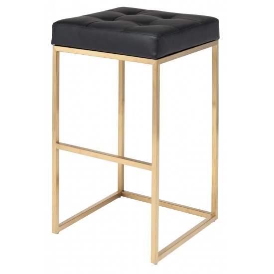 Chi Black Naugahyde Bar Stool, HGMM155