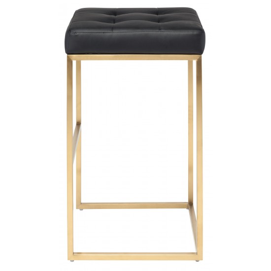 Chi Black Naugahyde Bar Stool, HGMM155