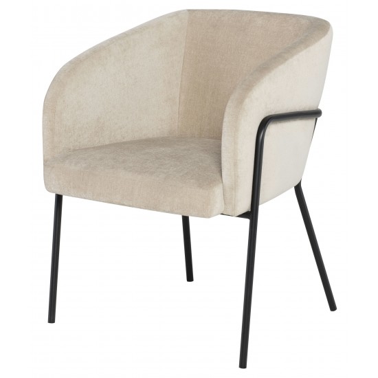 Estella Almond Fabric Dining Chair