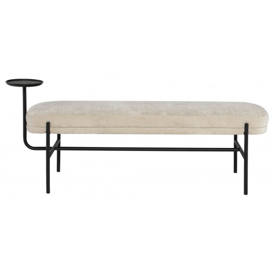 Inna Almond Fabric Occasional Bench