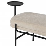 Inna Almond Fabric Occasional Bench