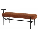 Inna Terracotta Fabric Occasional Bench