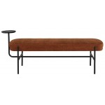 Inna Terracotta Fabric Occasional Bench