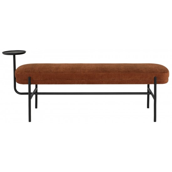 Inna Terracotta Fabric Occasional Bench