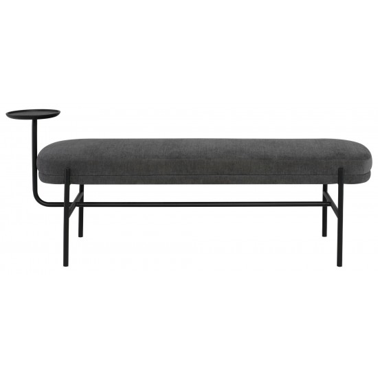 Inna Cement Fabric Occasional Bench