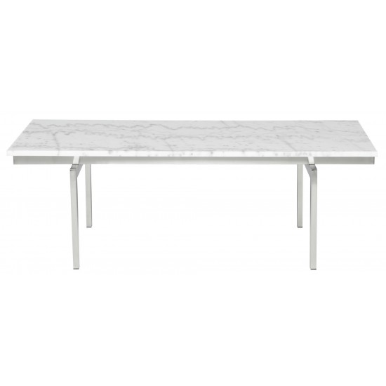 Louve White Stone Coffee Table, HGNA106