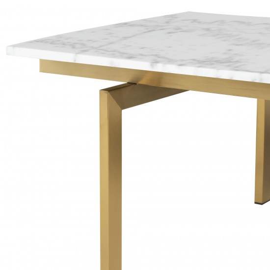 Louve White Stone Coffee Table, HGNA107