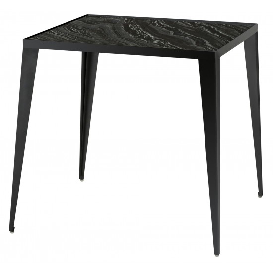 Mink Black Wood Vein Stone Side Table