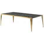 Mink Black Wood Vein Stone Coffee Table, HGNA141