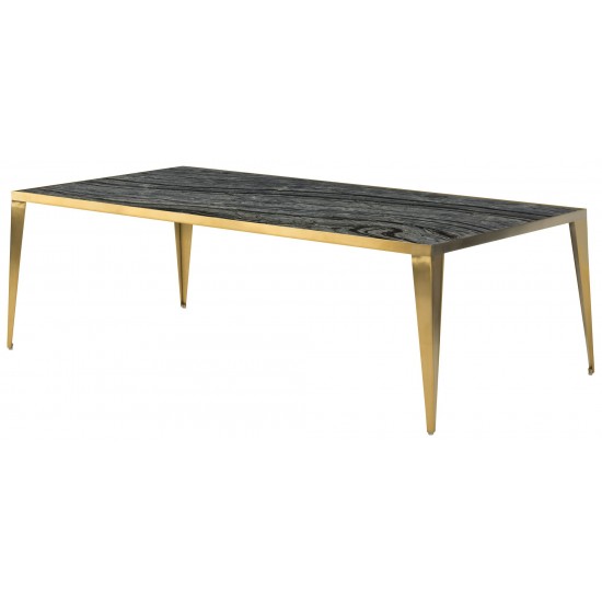 Mink Black Wood Vein Stone Coffee Table, HGNA141