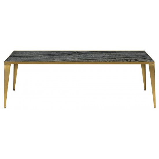 Mink Black Wood Vein Stone Coffee Table, HGNA141