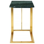 Dell Black Wood Vein Stone Side Table, HGNA287