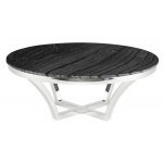 Aurora Black Wood Vein Stone Coffee Table, HGNA292