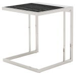 Ethan Black Wood Vein Stone Side Table