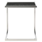 Ethan Black Wood Vein Stone Side Table