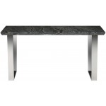 Catrine Black Wood Vein Stone Console Table, HGNA306