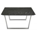 Catrine Black Wood Vein Stone Coffee Table, HGNA308