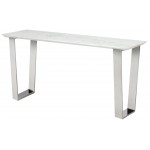 Catrine White Stone Console Table, HGNA325