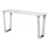 Catrine White Stone Console Table, HGNA325