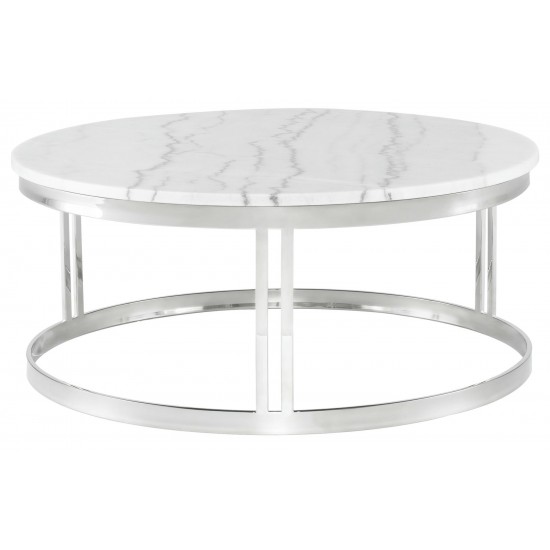 Nicola White Stone Coffee Table, HGNA418