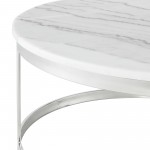 Nicola White Stone Coffee Table, HGNA418