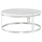 Nicola White Stone Coffee Table, HGNA418