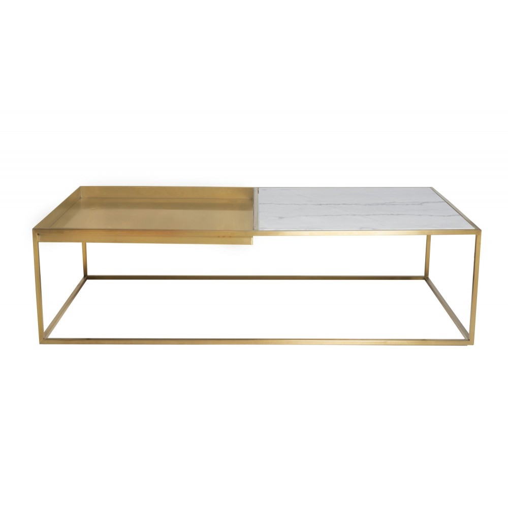 Corbett White Stone Coffee Table, HGNA427