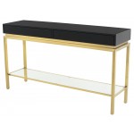 Isabella Black Wood Console Table