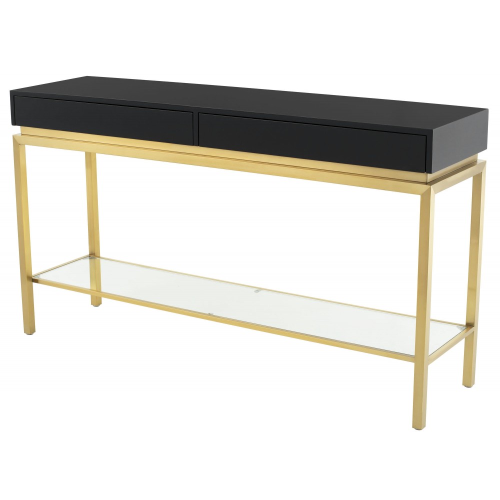 Isabella Black Wood Console Table