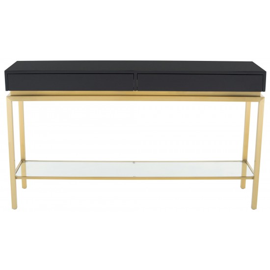 Isabella Black Wood Console Table