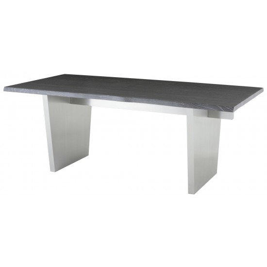 Aiden Oxidized Grey Wood Dining Table, HGNA455