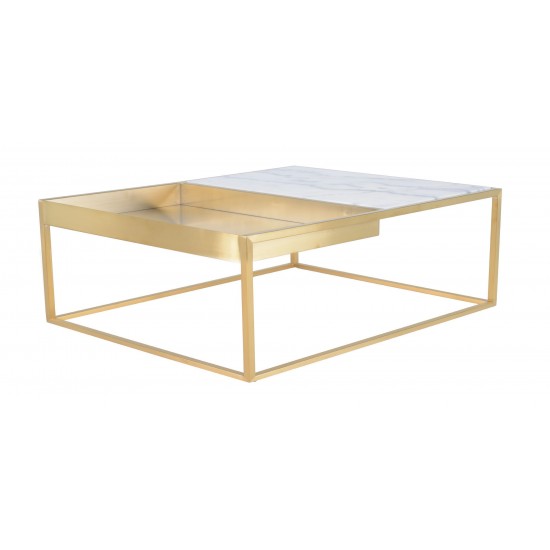 Corbett White Stone Coffee Table, HGNA459