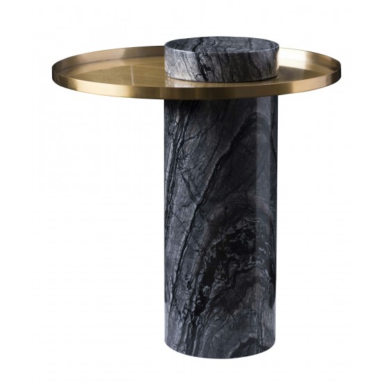 Pillar Gold Metal Side Table