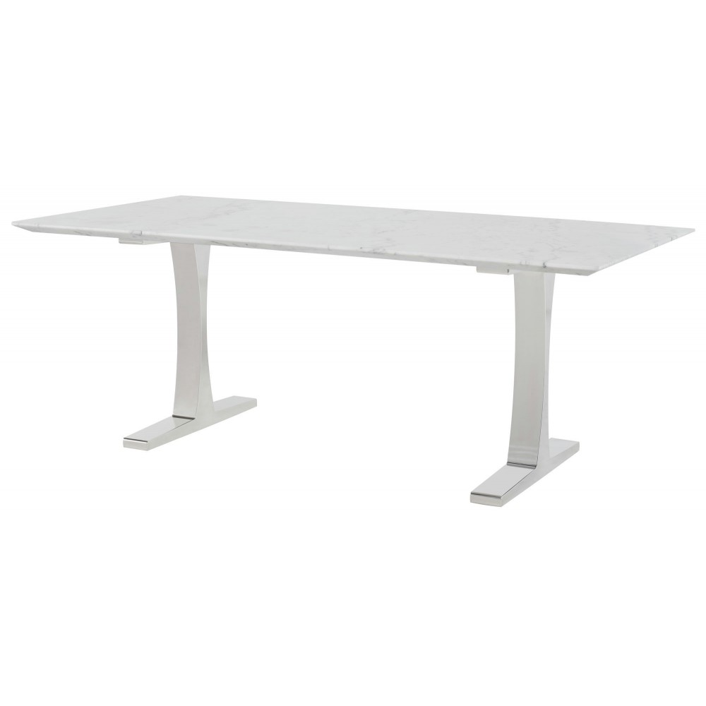 Toulouse White Stone Dining Table, HGNA480