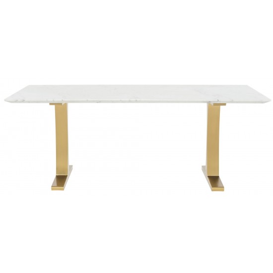 Toulouse White Stone Dining Table, HGNA482