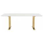 Toulouse White Stone Dining Table, HGNA482