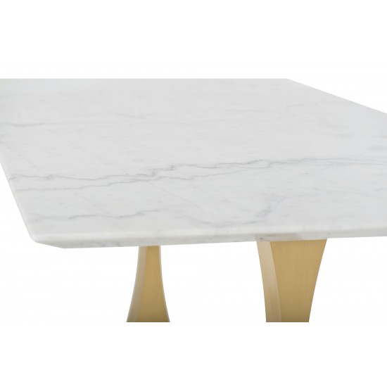 Toulouse White Stone Dining Table, HGNA482