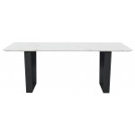 Catrine White Stone Dining Table, HGNA484