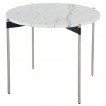 Pixie White Stone Side Table, HGNA488