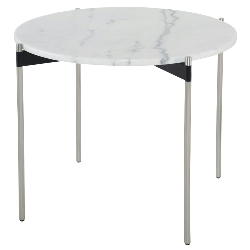 Pixie White Stone Side Table, HGNA488