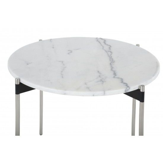 Pixie White Stone Side Table, HGNA488