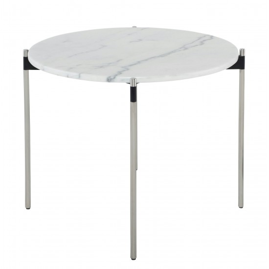 Pixie White Stone Side Table, HGNA488