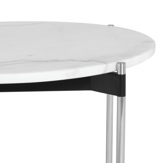 Pixie White Stone Side Table, HGNA488