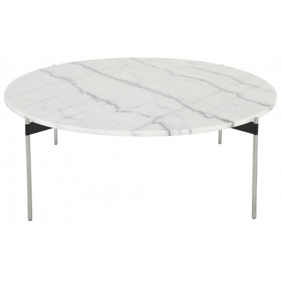 Pixie White Stone Coffee Table, HGNA496