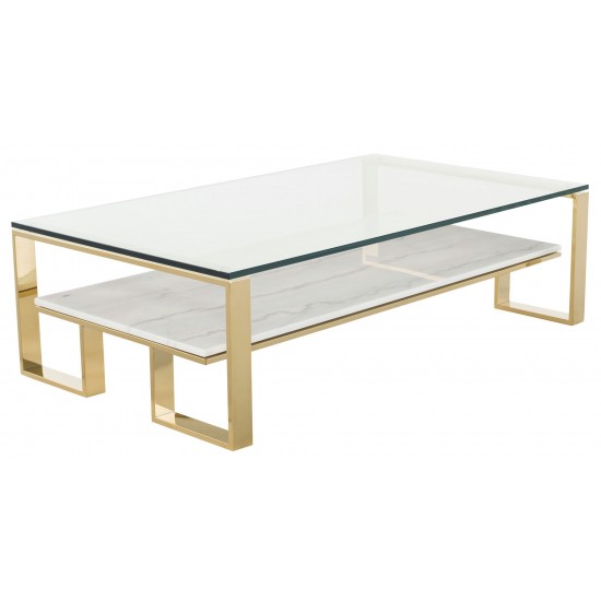 Tierra White Stone Coffee Table, HGNA510