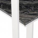 Tierra Black Wood Vein Stone Console Table, HGNA519